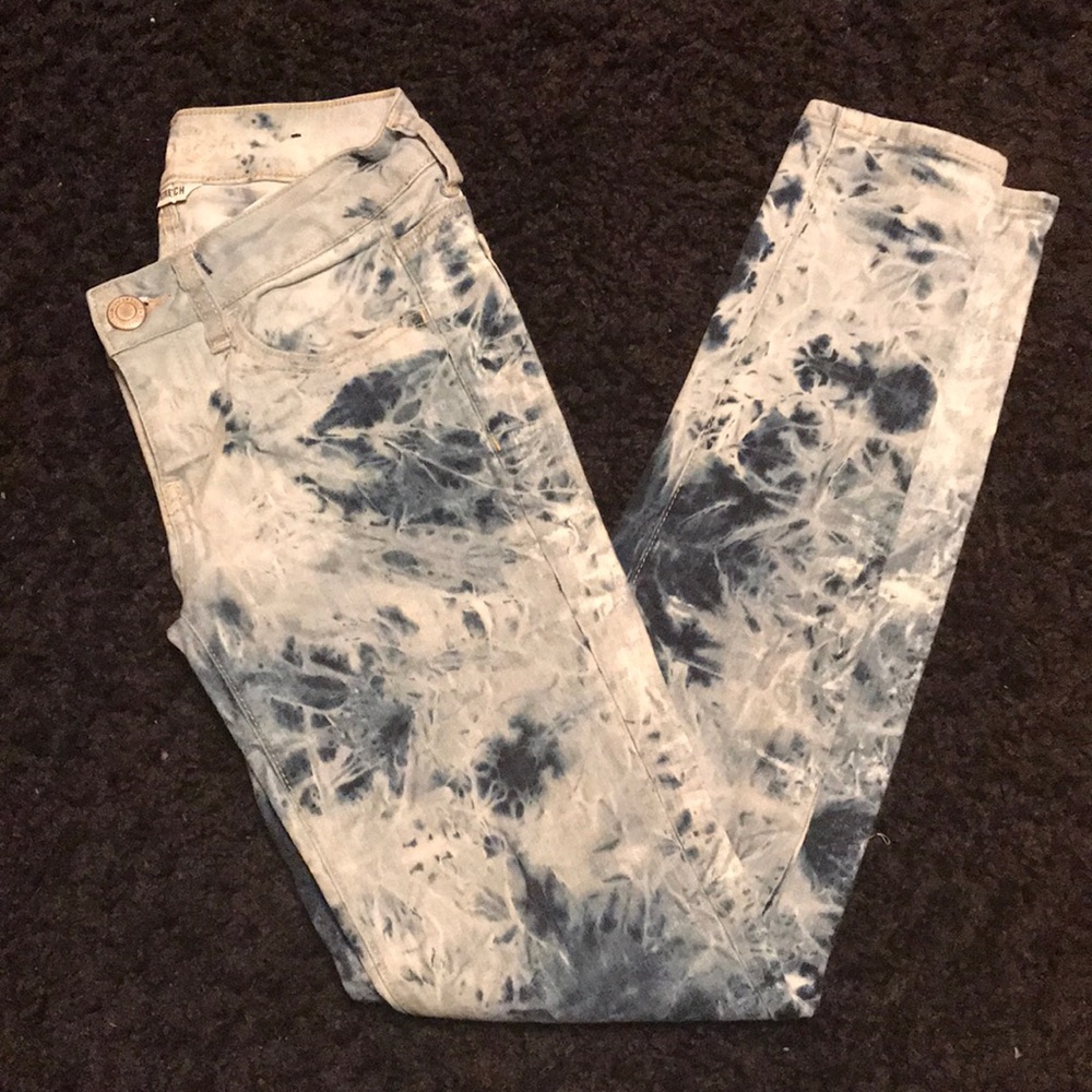 American Eagle tie dye jegging